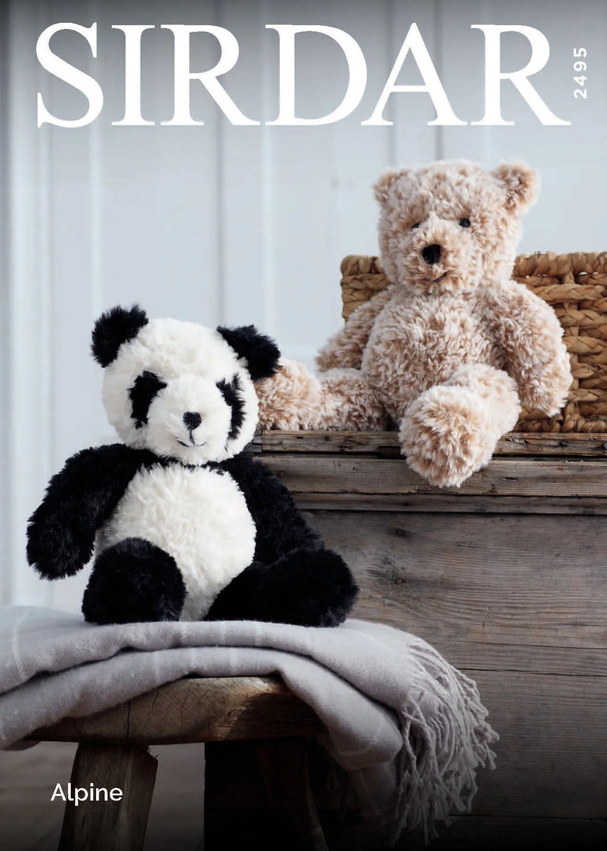 Knitting Pattern 2495 - Panda & Teddy in Sirdar Alpine Chunky