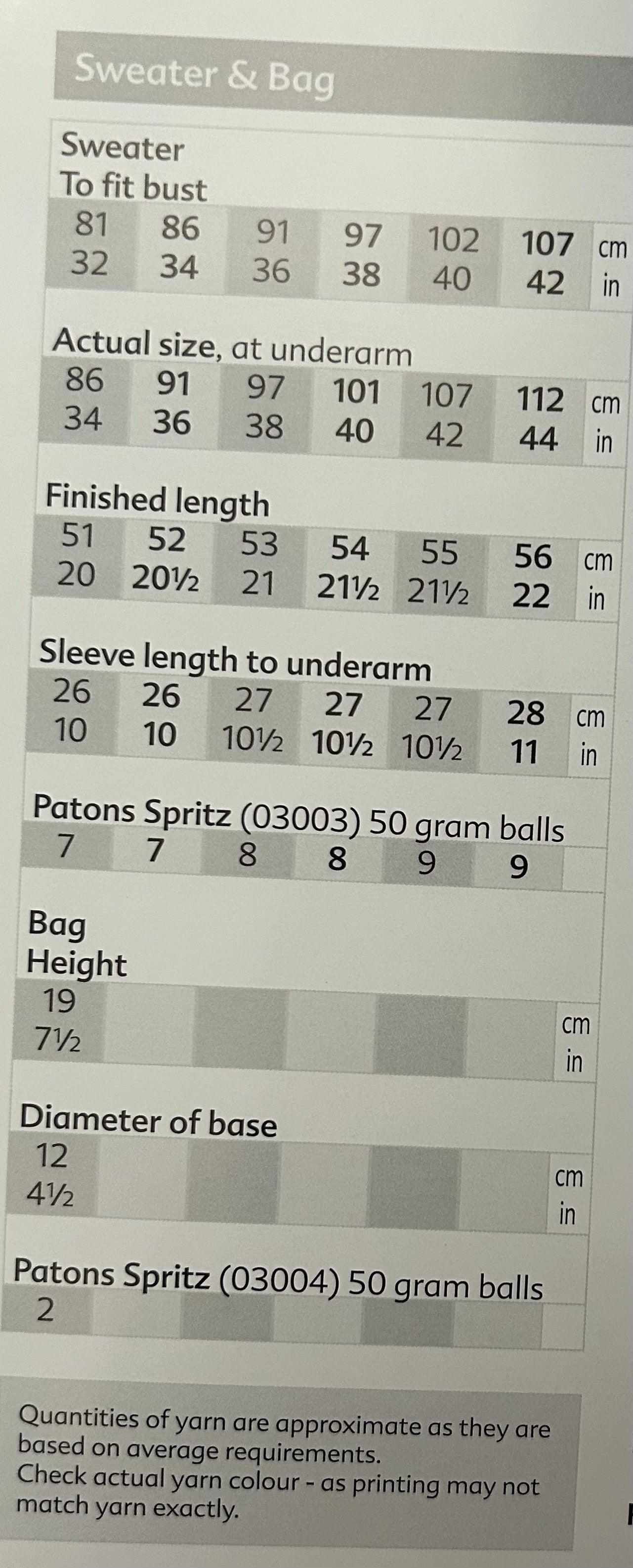 Knitting Pattern 3217 - Sweater & Bag in Spritz Aran