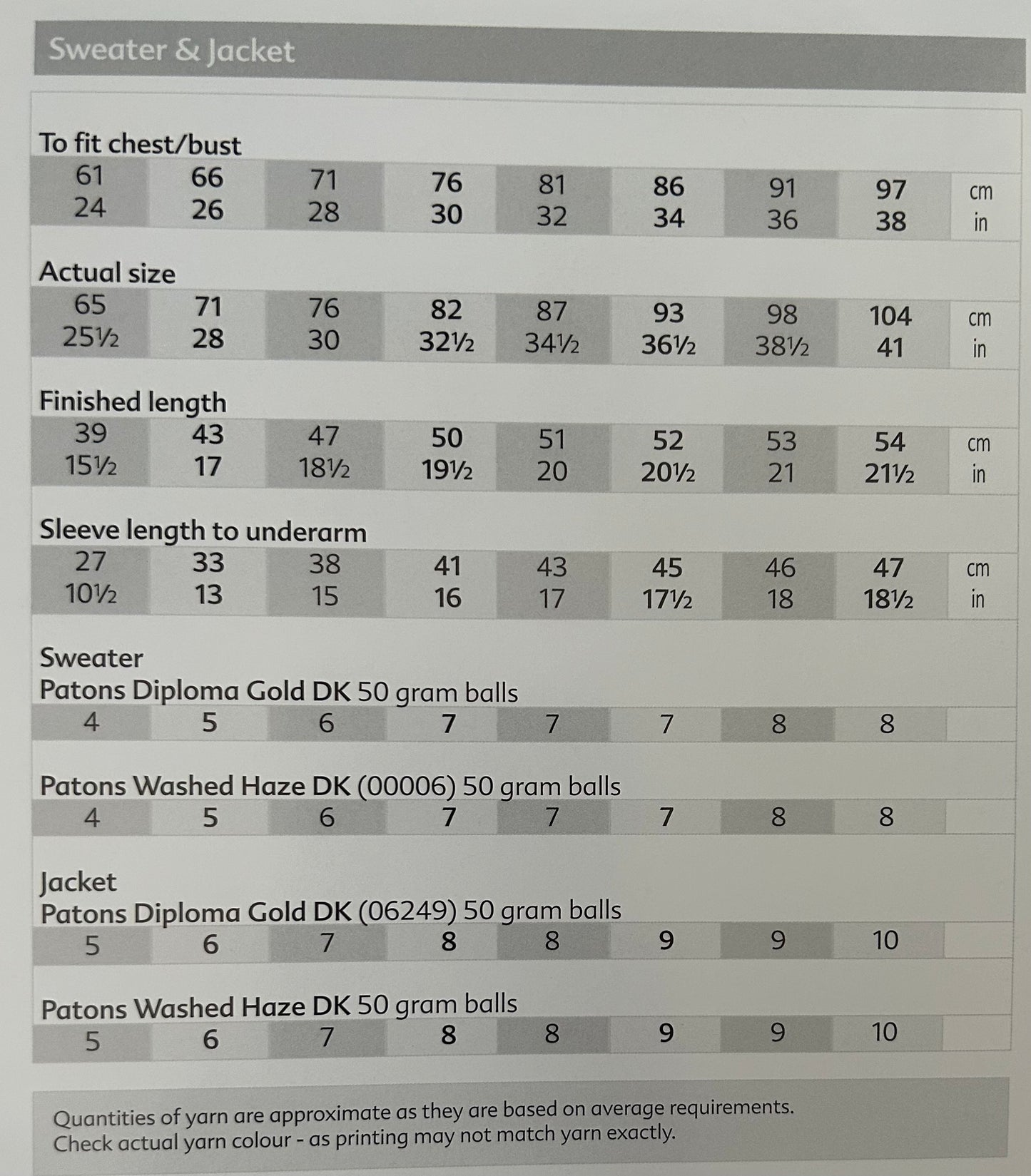 Knitting Pattern 3238 - Sweater & Jacket in Diploma Gold DK
