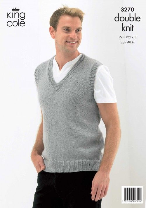 Knitting Pattern 3270 - Slipover and Waistcoat Knitted in Merino Blend DK