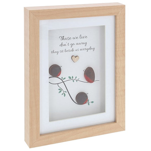 Pebble Glass Portrait Plaque - ROBIN LOVE