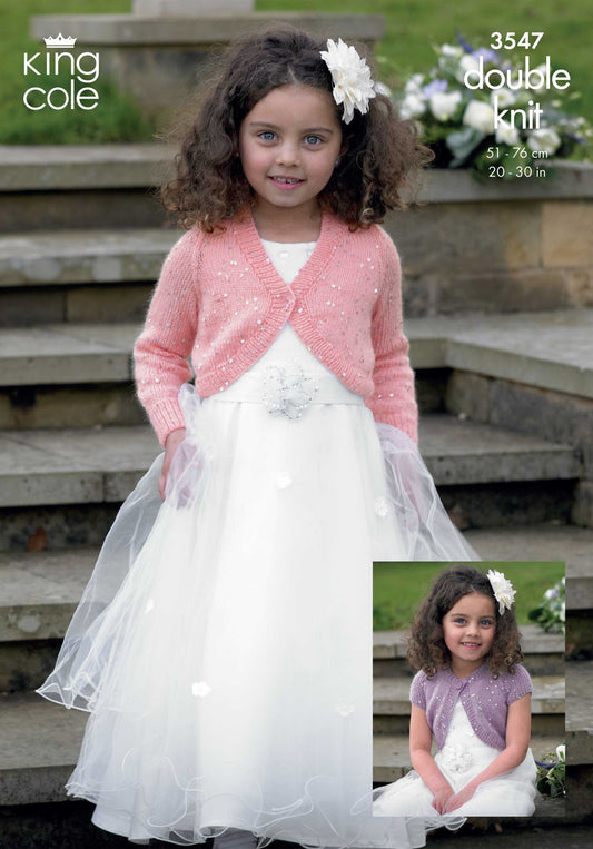 Knitting Pattern 3547 - Boleros Knitted in Galaxy DK