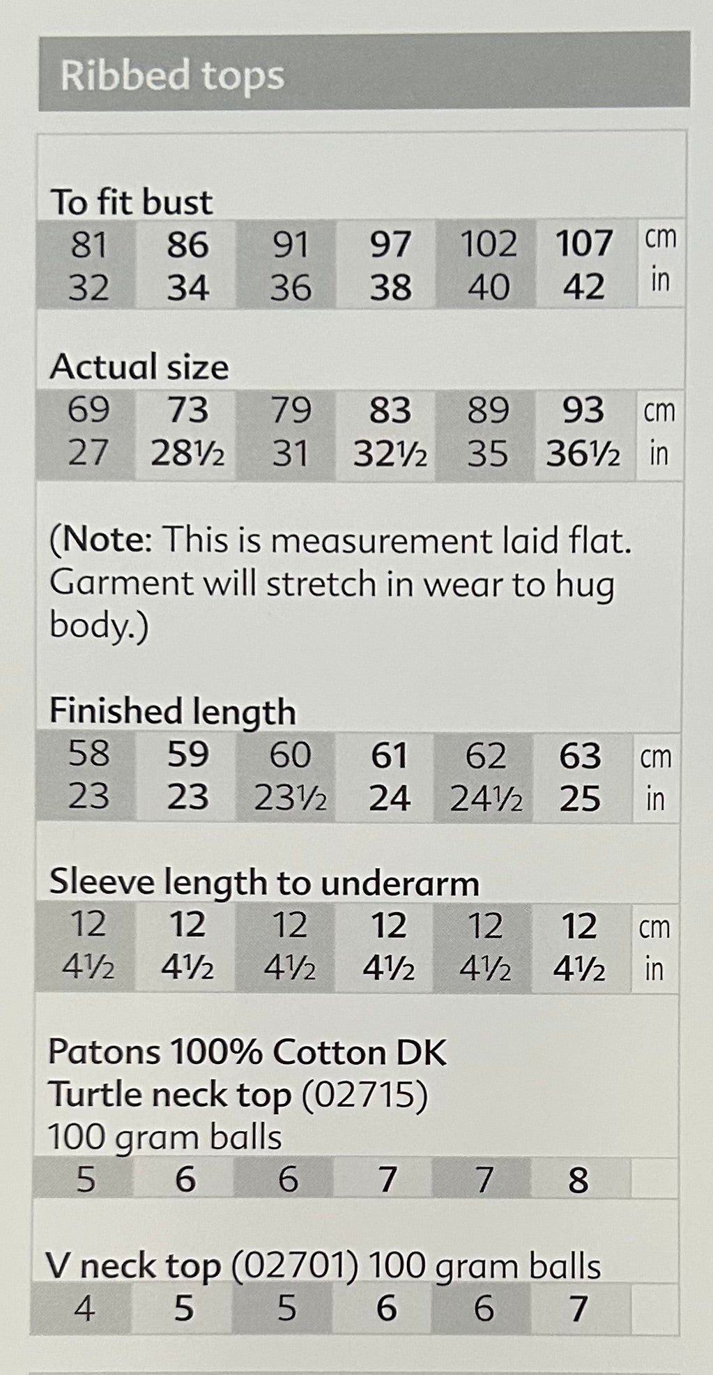 Knitting Pattern 3589 - Ribbed Tops in Cotton DK