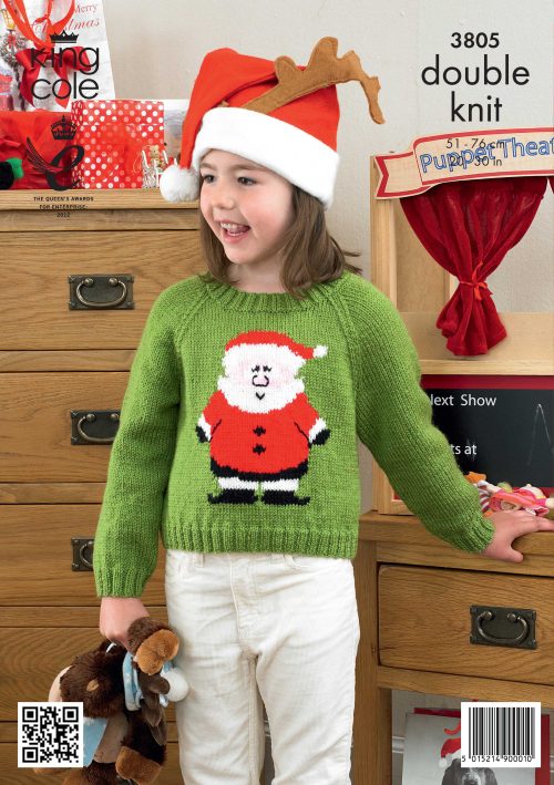 Knitting Pattern 3805 - Christmas Sweaters Knitted with Pricewise DK
