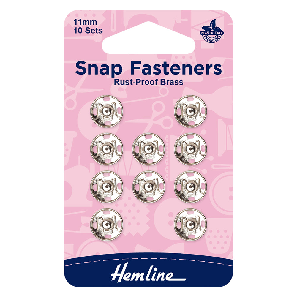 SNAP FASTENERS - SEW ON - 11cm - 10 pcs