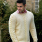Knitting Pattern 4241 - Waistcoat and Sweater Knitted with Fashion Aran