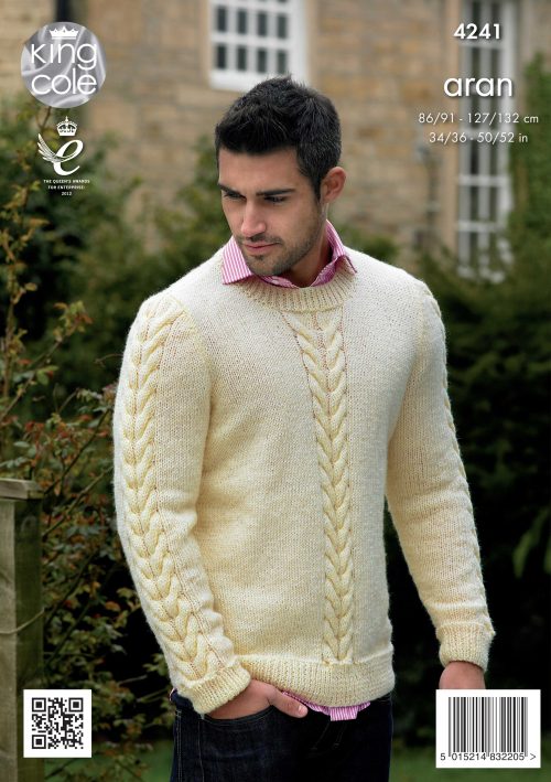 Knitting Pattern 4241 - Waistcoat and Sweater Knitted with Fashion Aran