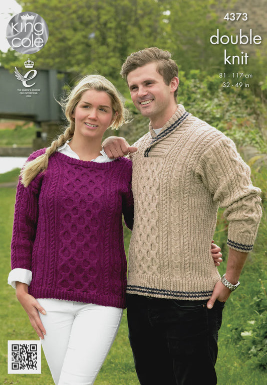 Knitting Pattern 4373 - Sweaters in Merino DK