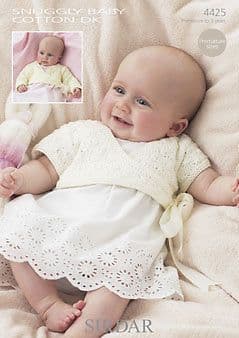 Knitting Pattern 4425 - Girls Ballet Wrap - in Snuggly Baby Cotton DK