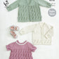 Knitting Pattern 4429 - Matinee Coat, Angel Top and Cardigan Knitted with Cottonsoft DK