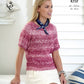 Knitting Pattern 4459 - Ladies Sweater & Snood in Vogue DK