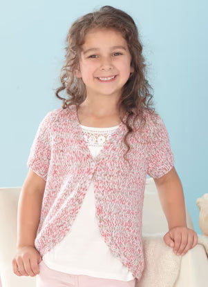 Knitting Pattern 4461 - Bolero Style Cardigan in Snuggly Peekaboo DK