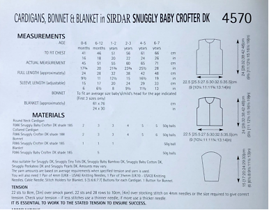 Knitting Pattern 4570 - Cardigans, Bonnet & Blanket in Baby Crofter DK