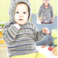 Knitting Pattern 4574 - Hooded Sweater & Jacket in baby Crofter DK