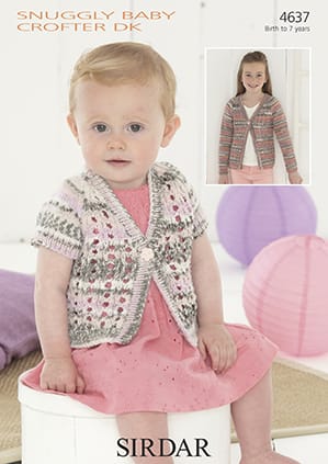 Knitting Pattern 4637 - Cardigans in Baby Crofter DK
