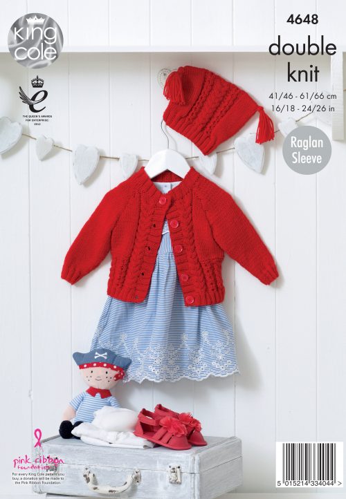 Knitting Pattern 4648 - Cardigans Knitted with Cherished DK