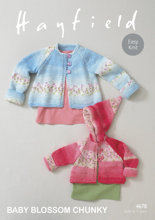 Knitting Pattern 4678 - Coats in Baby Blossom Chunky