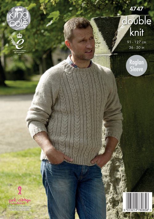 Knitting Pattern 4747 - Men’s Sweaters Knitted with Merino Blend DK