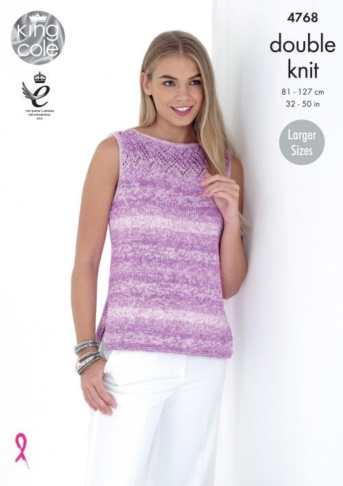Knitting Pattern 4768 - Tops in Vogue DK