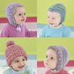 Knitting Pattern 4771 - Baby Hats in Snuggly Rascal DK