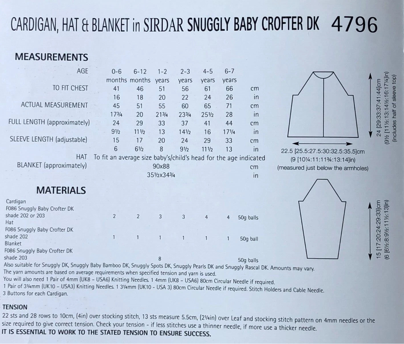 Knitting Pattern 4796 - Cardigan, Hat & Blanket in Baby Croifter DK