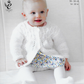Knitting Pattern 4848 - Matinee Coat, Angel Top, Cardigan, & Blanket in Baby Soft Chunky