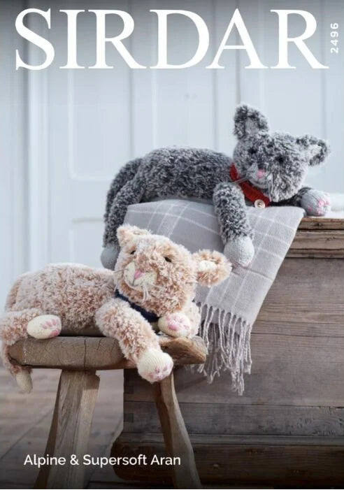 Knitting Pattern 2496 - Cats in Sirdar Alpine Chunky & Supersoft Aran