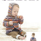 Knitting Pattern 5152 - Jacket & Cardigan & Mittens in Baby Crofter DK