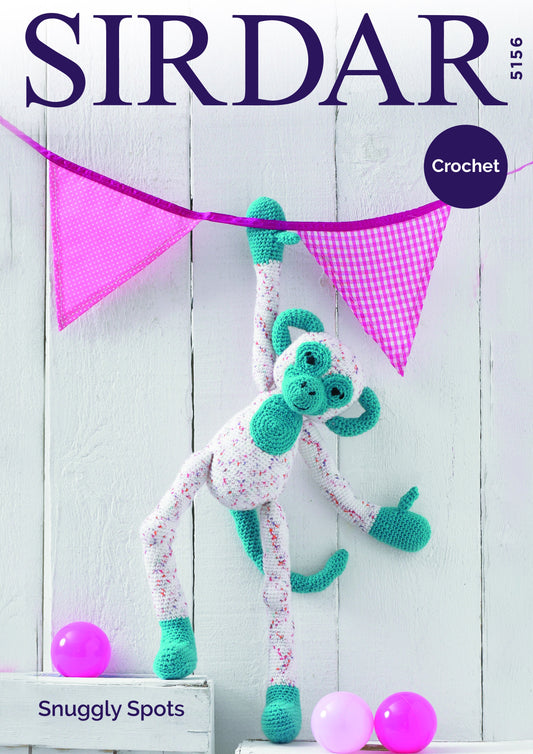 Crochet Pattern 5156 - Monkey in Snuggly Spots DK & Snuggly DK