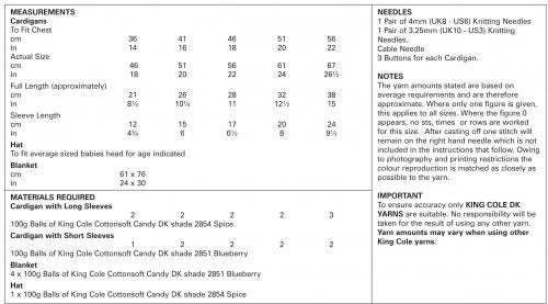 Knitting Pattern 5204 - Cardigans, Blanket & Hat Knitted in Cottonsoft Candy DK