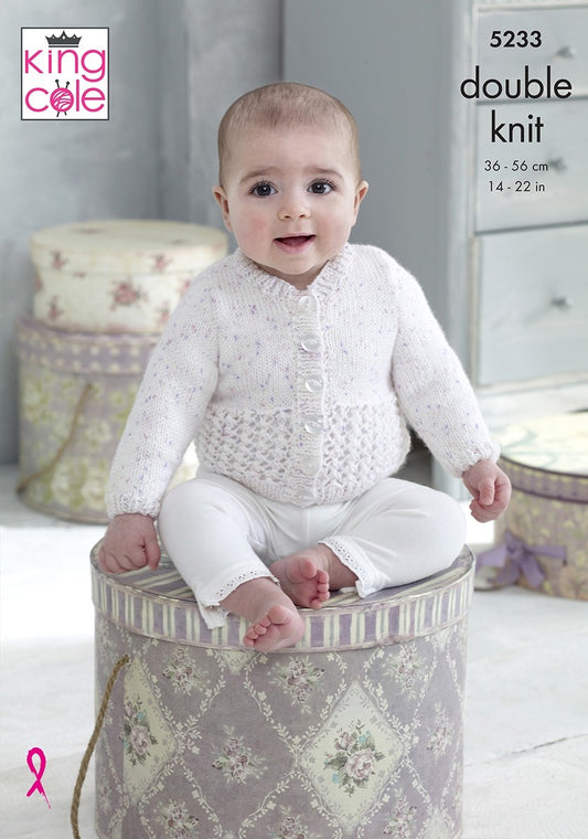 Knitting Pattern 5233 - Sweater, Round & V Neck Cardigans & Waistcoat in Smarty DK