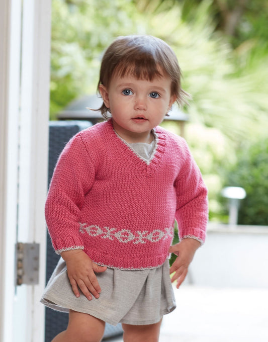 Knitting Pattern 5251 - Baby V Neck Jumper & Tank in Snuggly Cashmere Merino DK