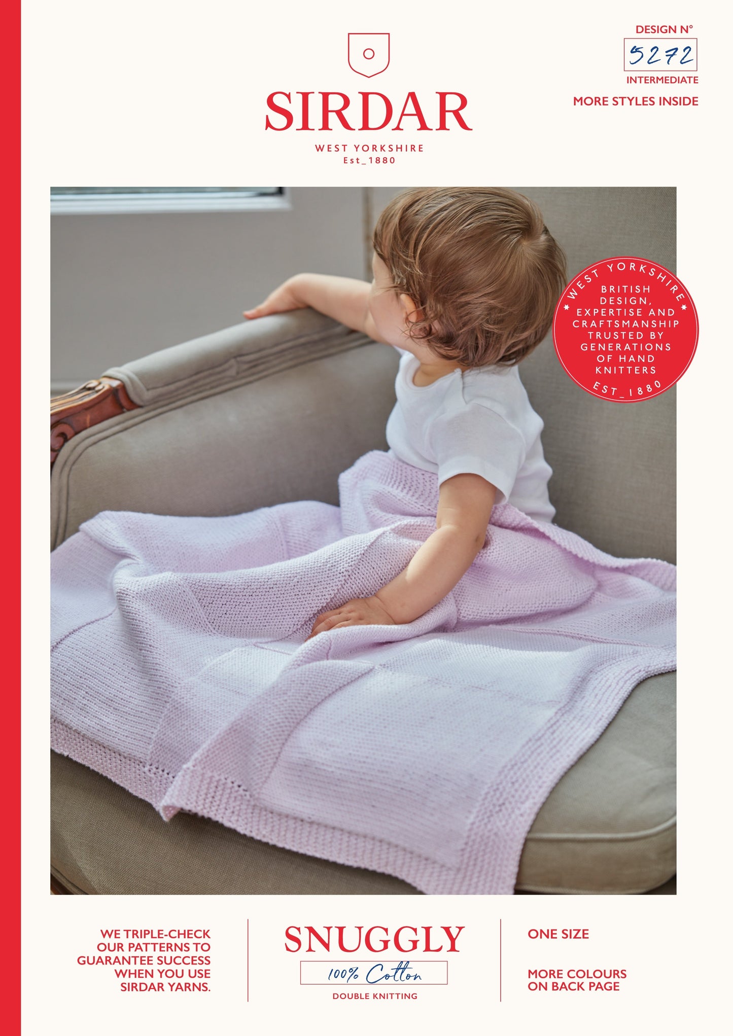 Knitting Pattern 5272 - Blanket in Snuggly 100% Cotton DK