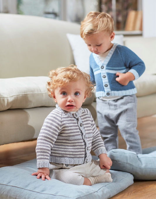Knitting Pattern 5278 - Baby Cardigans in Snuggly 100% Cotton DK