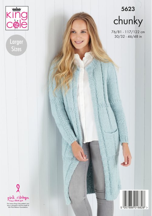 Knitting Pattern 5623 - Cardigans Knitted in Timeless Chunky