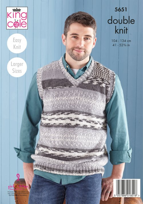 Knitting Pattern 5651 - Sweater & Tank Top Knitted in Fjord DK