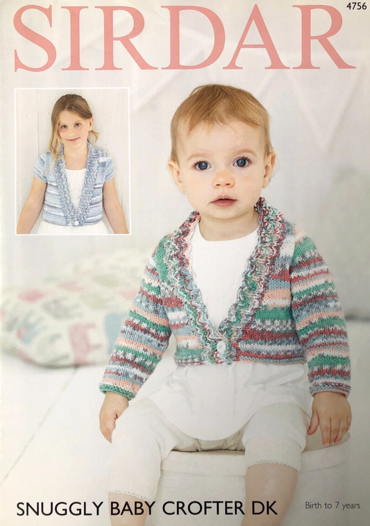 Knitting Pattern 4756 - Cardigans in Baby Crofter DK