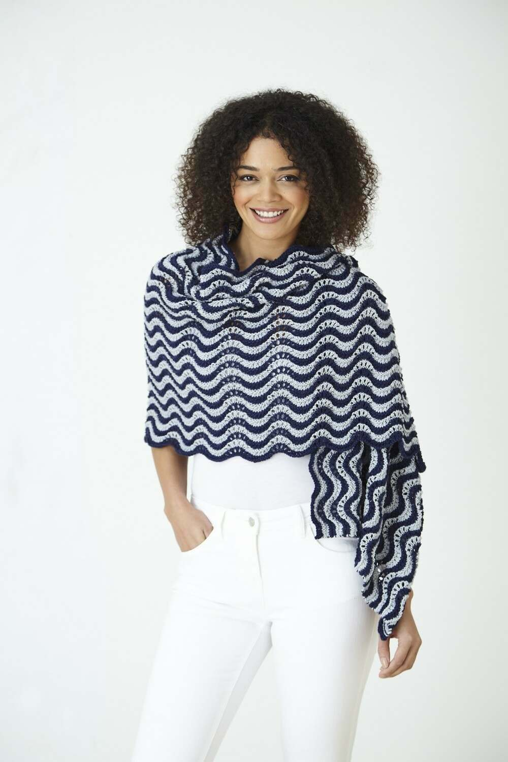 Knitting Pattern 5843 - Wrap & Shawl in Cottonsmooth DK