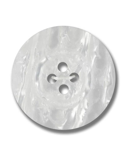 4 Hole Button - 18mm - Marbled White