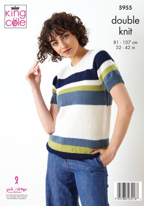 Knitting Pattern 5955 - Top & Cardigan Knitted in Merino Blend DK