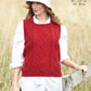 Knitting Pattern 5958 - Round and V Neck Tanks Knitted in Wool Aran