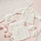Knitting Pattern 5980 - Shawl, Matinee Coat, Dress Hat & Bootees Knitted in Cherished 4Ply