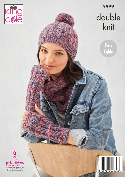 Knitting Pattern 5999 - Accessories Knitted in Homespun Prism DK