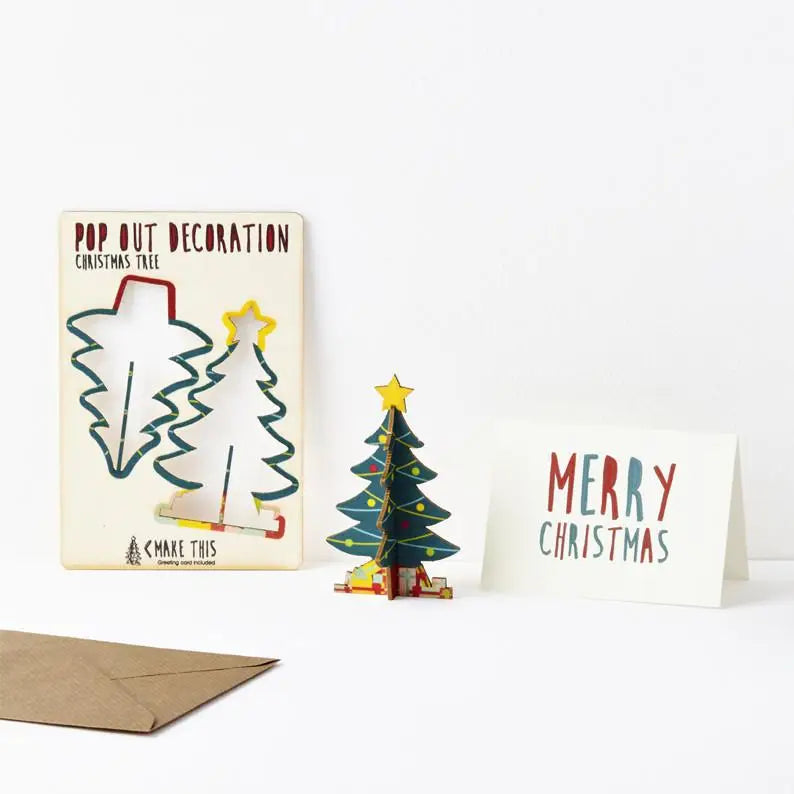 Pop Out Card - Standing Christmas Tree