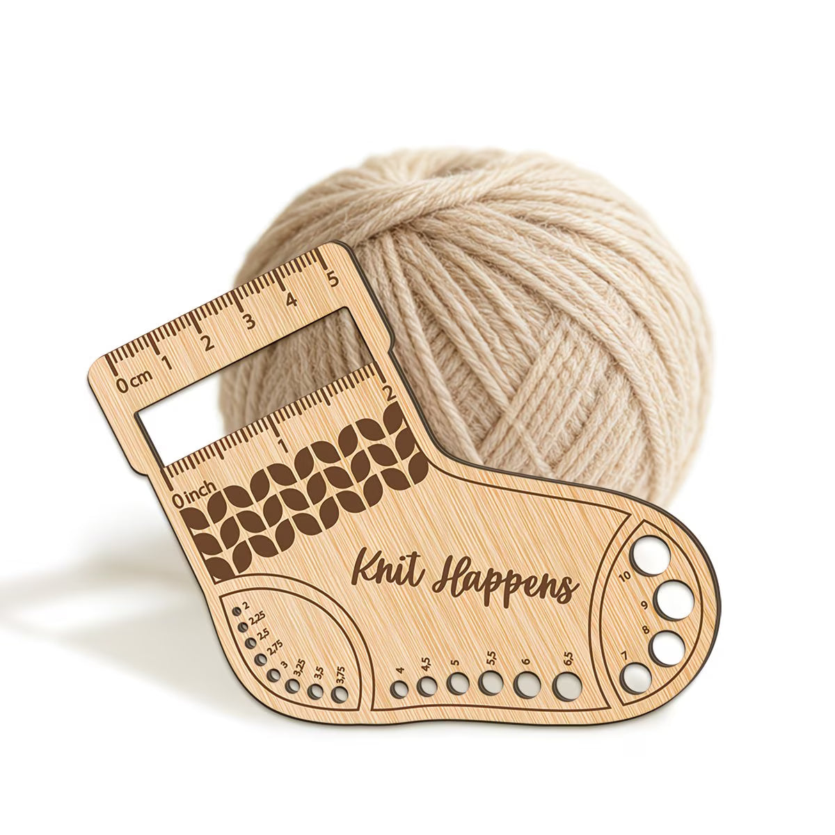 Wooden Needle Gauge - Sock