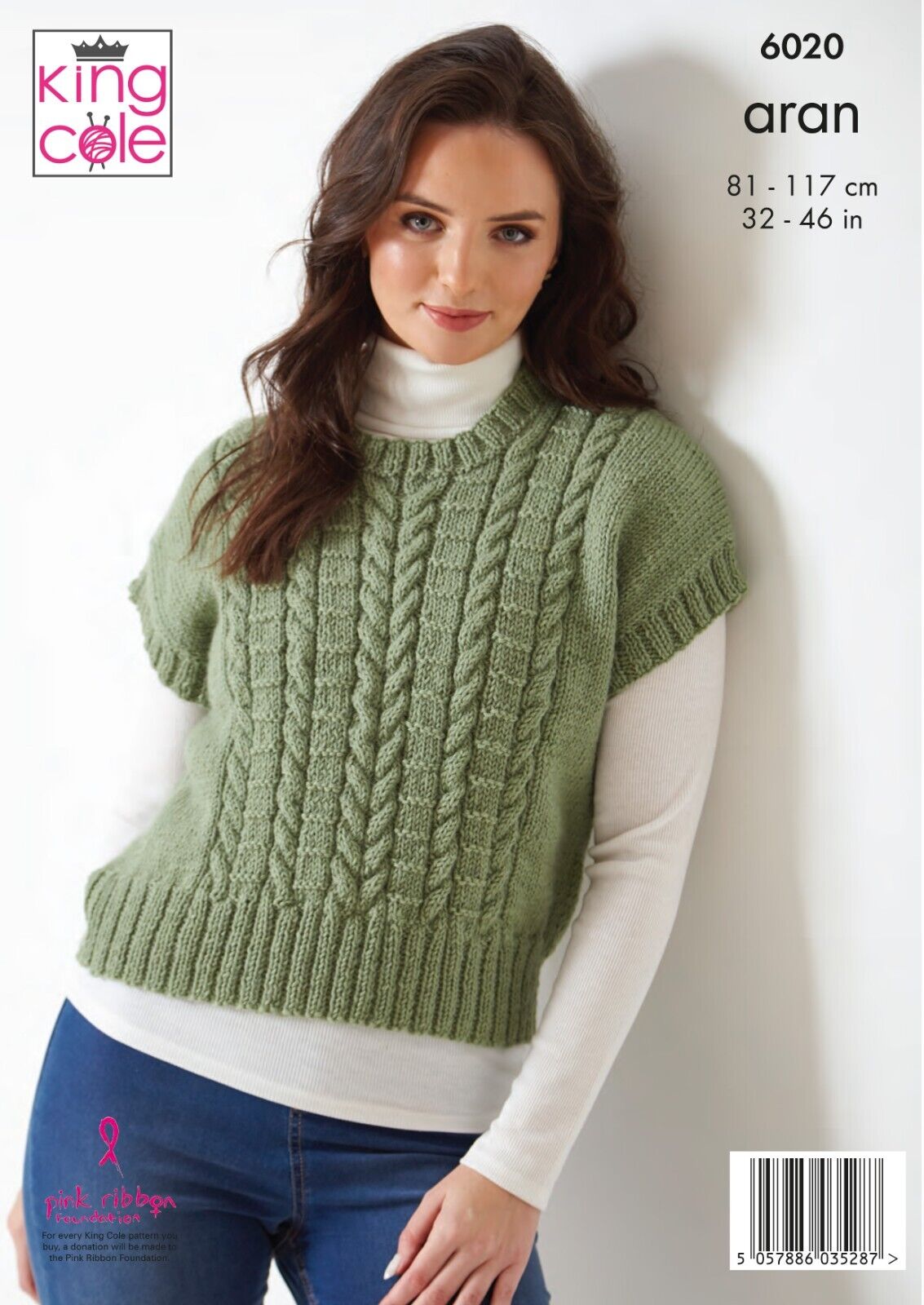 Knitting Pattern 6020 - Sleeveless Tops Knitted in Wool Aran