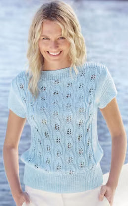 Knitting Pattern 8121 - Jacket & Top in Cotton Dk
