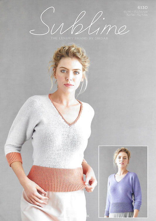 Knitting Pattern 6130 - Women's Tops in Sublime Isabella DK
