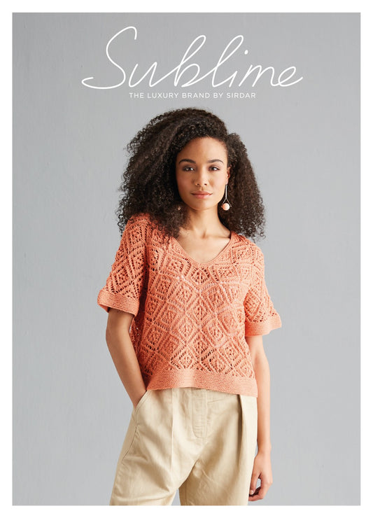 Knitting Pattern 6133 - Womans V-Necked Top in Sublime Isabella DK