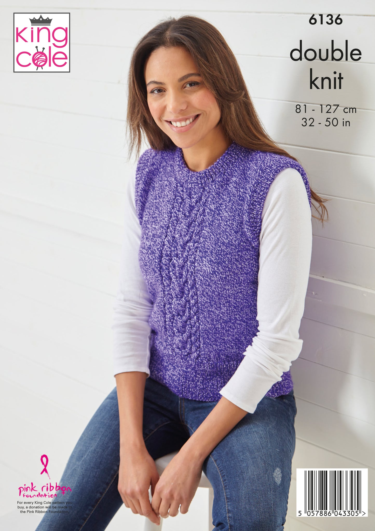 Knitting Pattern 6136 - Slipovers Knitted in Pricewise Twirly DK